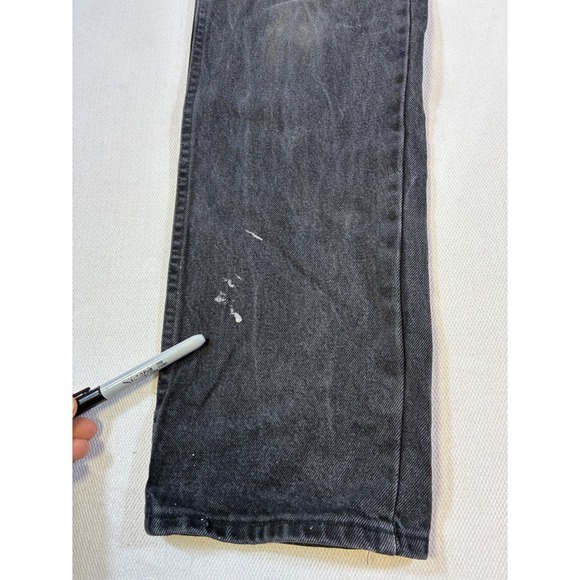 Vintage Rustler Black Jeans Mens 34x34 Straight Leg Distressed Y2K Western - Picture 14 of 16